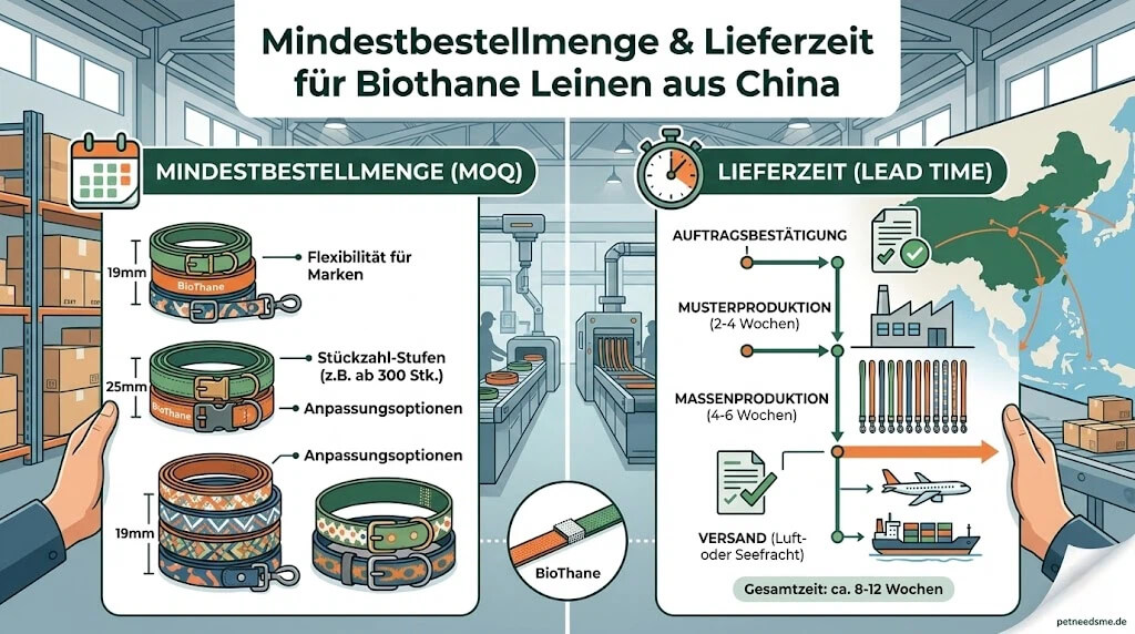 Mindestbestellmengen, Lieferzeiten und Logistik von Biothane Leinen Mindestbestellmengen, Lieferzeiten und Logistik von Biothane Leinen