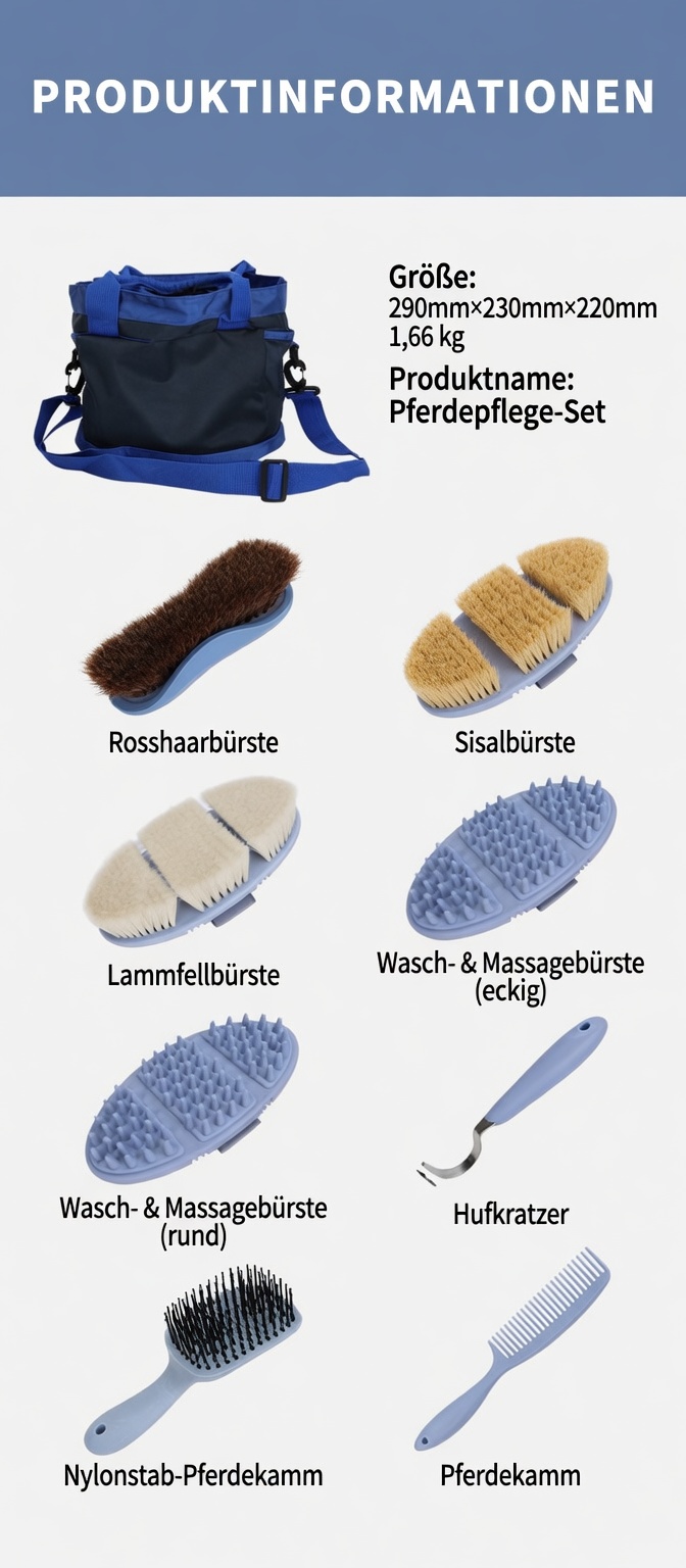 Produktinformationen Pferdepflege-Set