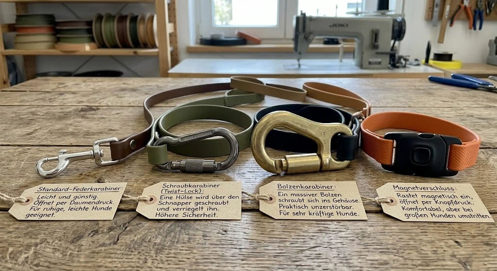 Standard-Federkarabiner vs Schraubkarabiner (Twist-Lock)