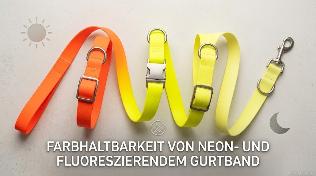 Farbhaltbarkeit von Neon- und fluoreszierendem Gurtband